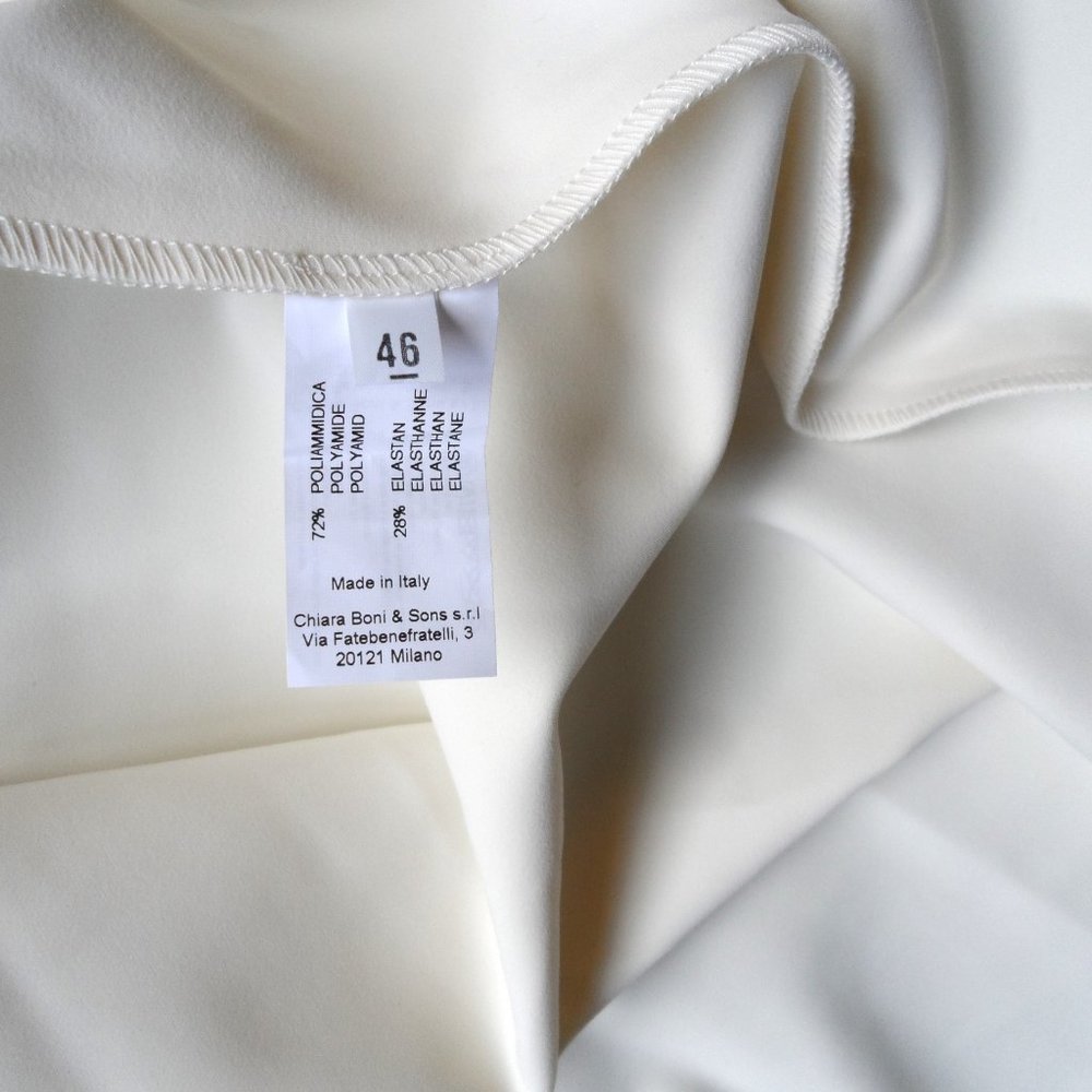 NWT$750 Chiara Boni La Petite Robe Jodene Pleated Wrap Midi Dress 46 10 - Picture 14 of 14